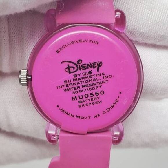 Vintage Disney Minnie Mouse Pink Hearts Watch - Picture 10 of 13